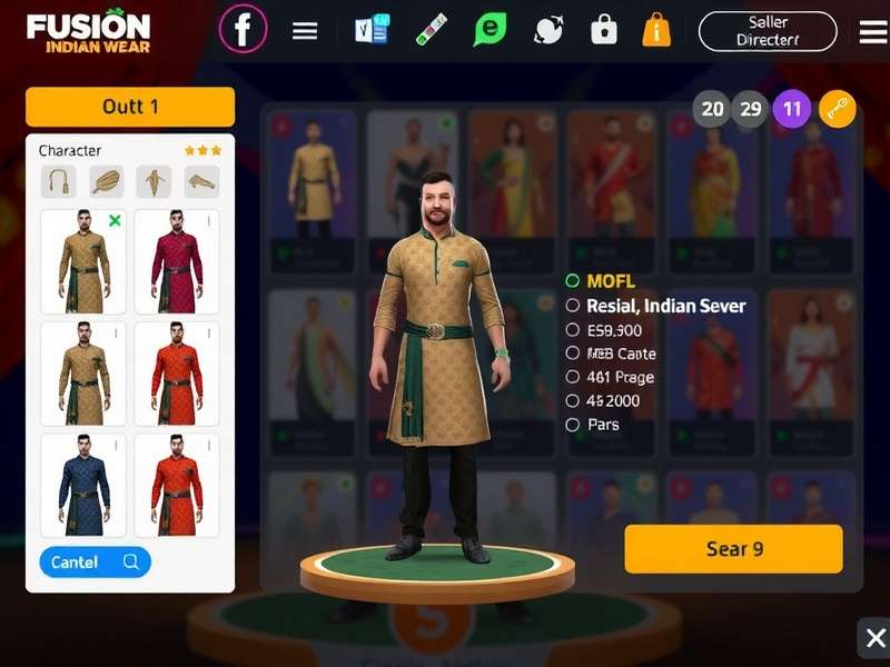 Fusion Indian Wear character customization options